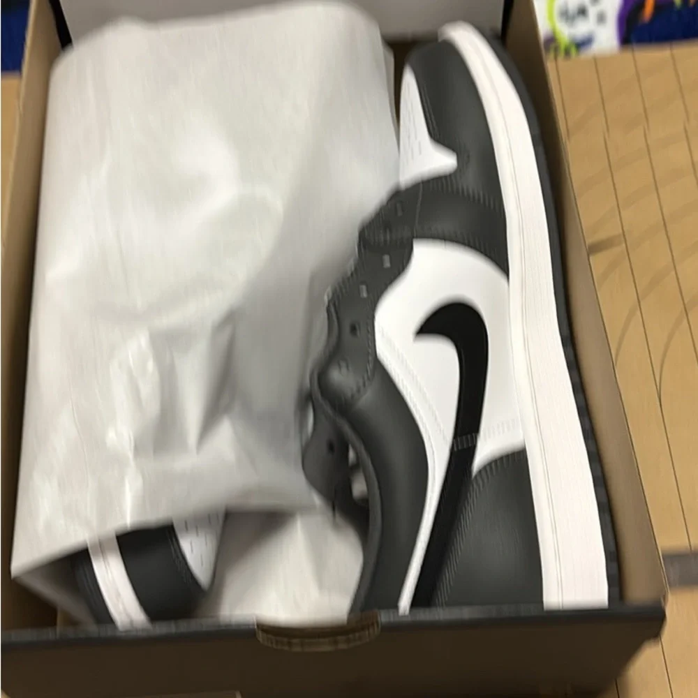 Jordan Black , Gray and White Sneakers